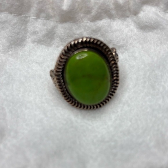 CAROLYN POLLACK Sterling Silver Gaspeite Ring Size 7 - Picture 8 of 8